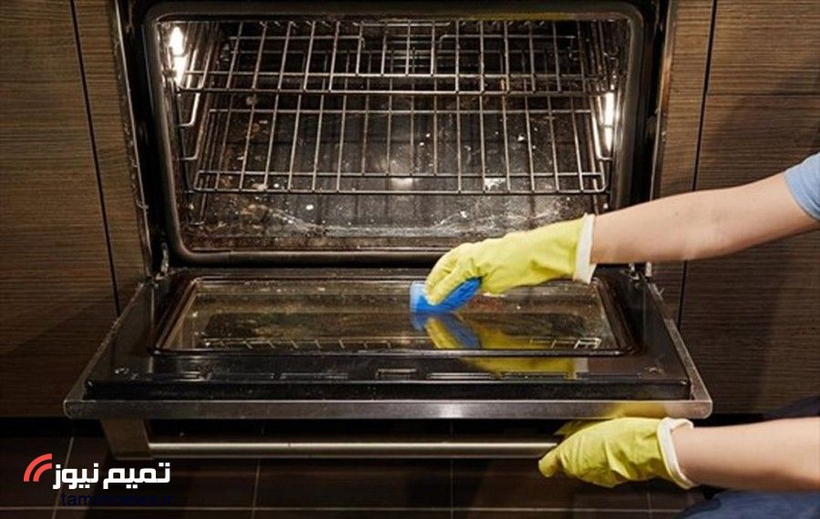 تمیز کردن طبقات فر